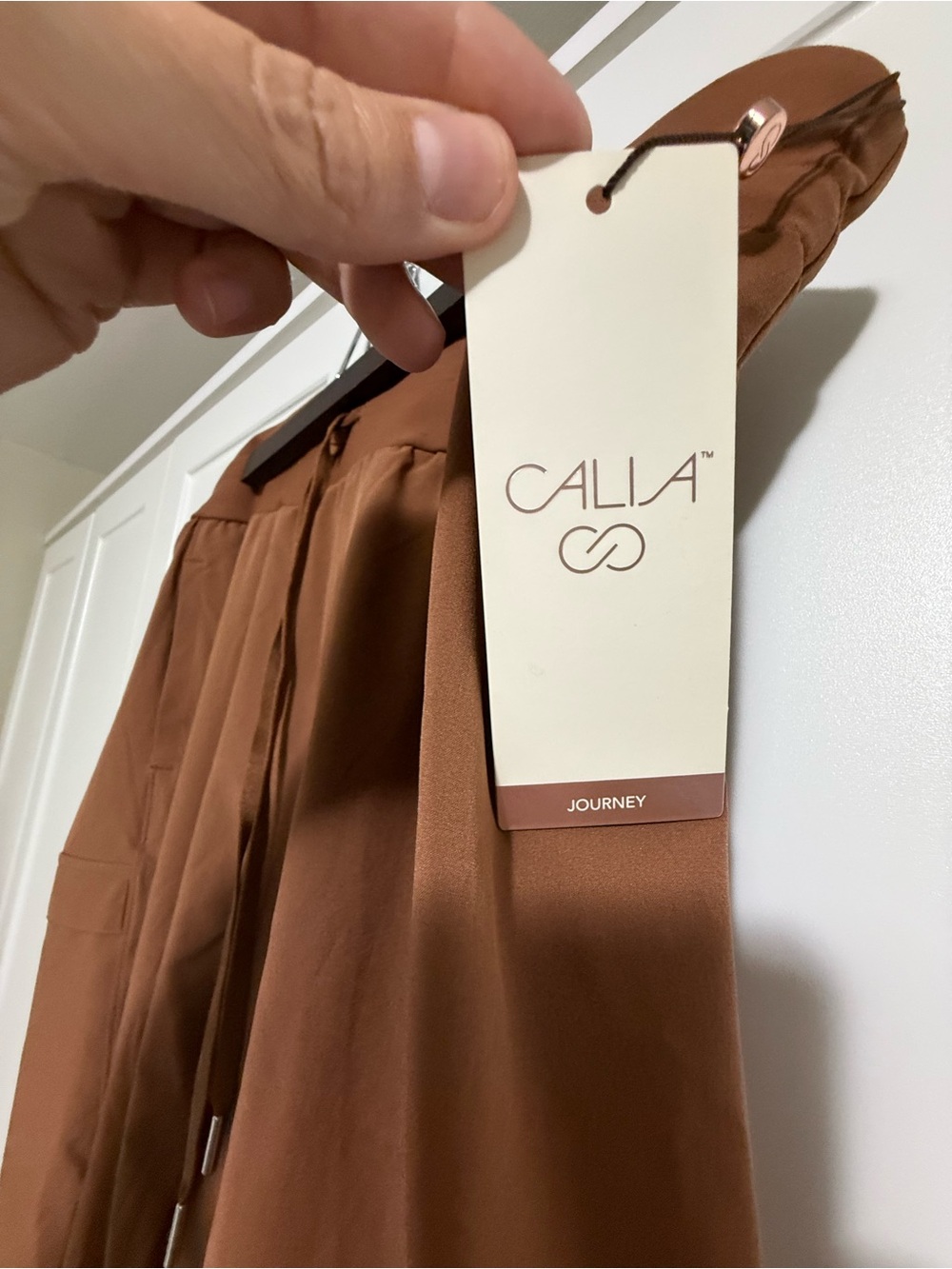 NWT Calia Rust Brown Pull-On Cargo Pants - Picture 2 of 4